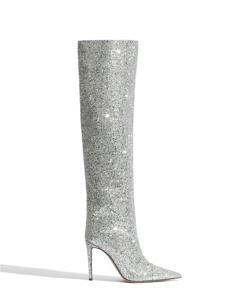 CLEM High Boots Glitter Silver - Image 51